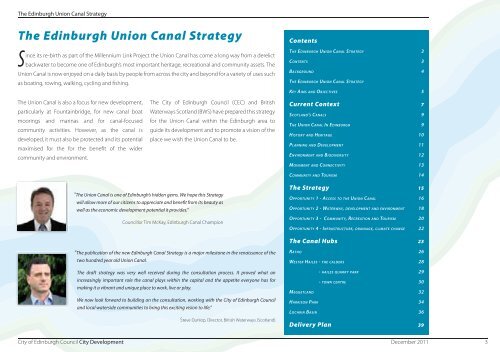 The Edinburgh Union Canal Strategy - City of Edinburgh Council