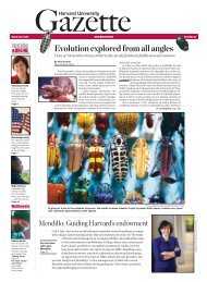 Harvard University Gazette May 28-June 3, 2009 - Harvard News ...