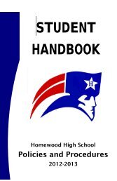 STUDENT HANDBOOK - Homewood City Schools