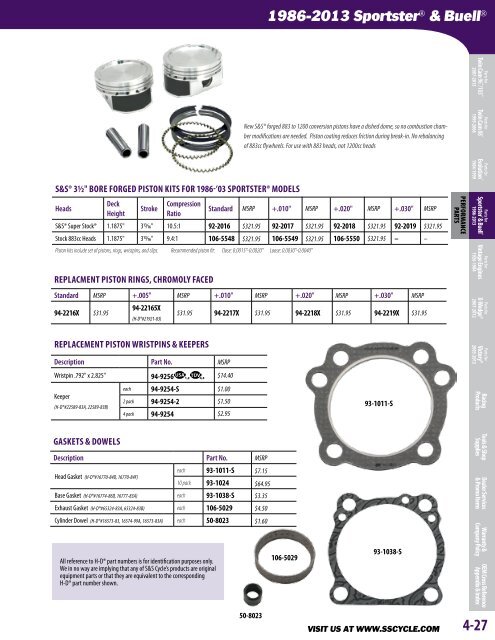 1986-2013 SportsterÂ® & Buell - S&S Cycle