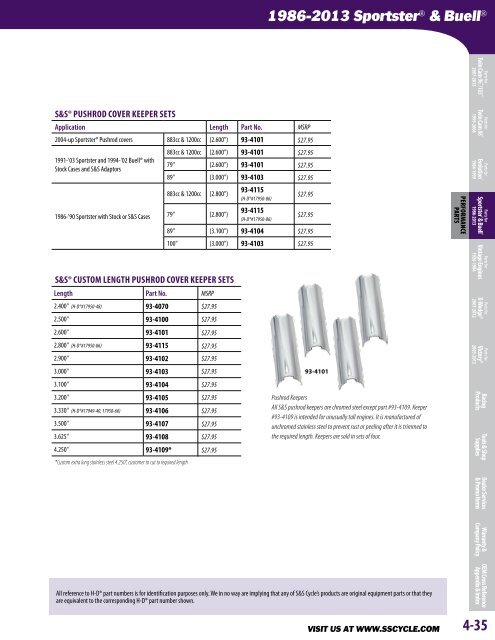1986-2013 SportsterÂ® & Buell - S&S Cycle
