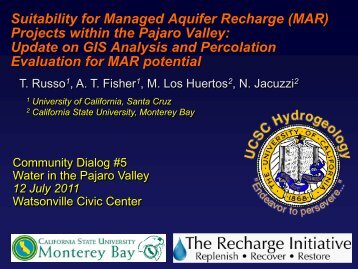 Suitability for Managed Aquifer Recharge (MAR) - The Pajaro River ...