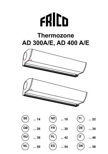 Thermozone AD300A/E, 400A/E - tormax danmark a/s