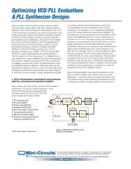 Optimizing VCO PLL Evaluations & PLL Synthesizer ... - Mini-Circuits