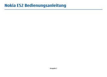 Nokia E52 - Bedienungsanleitung.pdf herunterladen - Fonmarkt.de