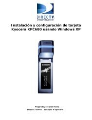 InstalaciÃ³n y configuraciÃ³n de tarjeta Kyocera KPC680 ... - Directv