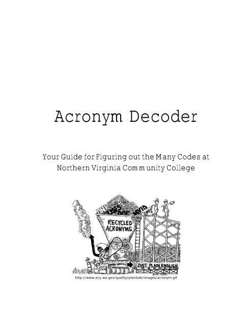 Acronym Decoder - Blogs at NOVA - Northern Virginia Community ...