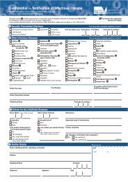 Notification of Infectious Disease Form - Melbourne Sexual Health ...