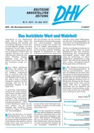 Ausgabe 3-2011 - DHV-Deutscher Handels- und ...