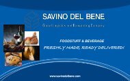SDB Presentation for Food & Beverage - Savino Del Bene