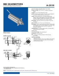 A-2030 MM GEARMOTORS - Globe Motors