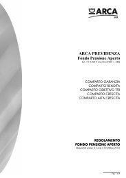 Regolamento - ARCA Previdenza