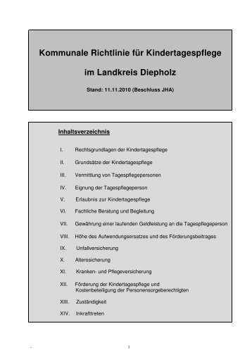 Kommunale Richtlinie fÃ¼r Kindertagespflege im Landkreis Diepholz ...