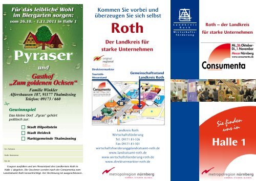 Halle 1 Roth Der Landkreis für starke Unternehmen ... - Consumenta