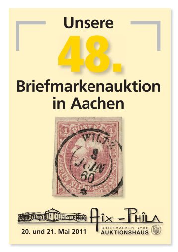 Unsere Briefmarkenauktion in Aachen - Aix-Phila Briefmarken GmbH