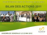 Bilan des actions 2011 - LozÃ¨re Tourisme