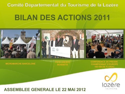 Bilan des actions 2011 - LozÃ¨re Tourisme