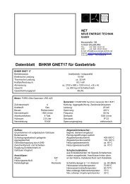 Datenblatt BHKW GNET17 für Gasbetrieb - NET - Neue Energie ...