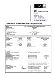 Datenblatt BHKW BDP 90 für Rapsölbetrieb - NET - Neue Energie ...