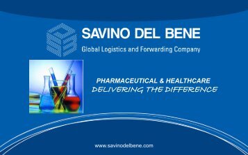 SDB Presentation for Pharmaceutical Products - Savino Del Bene