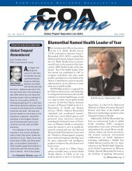 Blumenthal Named Health Leader of Year - Commissioned Officers ...