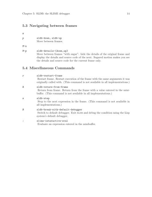 SLIME User Manual - Common Lisp.net
