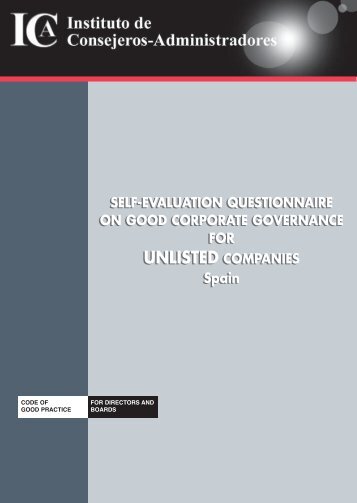 Self-Evaluation Questionnaire On Good Corporate Governance for ...