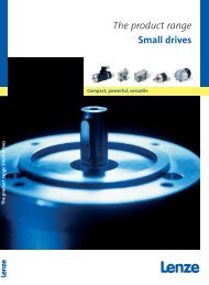 Catalogue The product range Small drives - Lenze