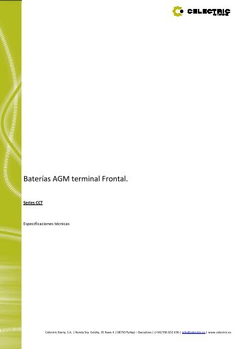 AGM con terminal frontal - Celectric