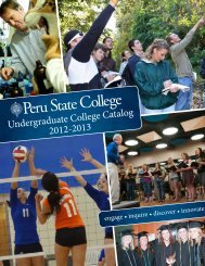 2012 - 2013 Peru State College Catalog