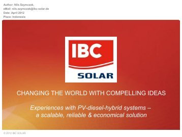 IBC Solar in the Philippines 2012 Feb
