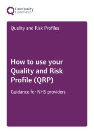 How to use your Quality and Risk Profile (QRP) - dbg