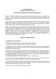 1 NOTA INTEGRATIVA Bilancio Consolidato al ... - Savino Del Bene