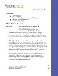 Veena's resume - Innovation Network