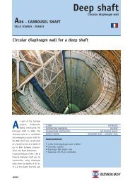 Circular diaphragm wall for a deep shaft As - Soletanche Bachy
