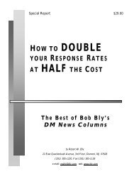 How to Double Your Response Rates at Half the Cost - Bob Bly