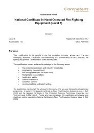 National Certificate in Hand Operated Fire Fighting ... - Competenz