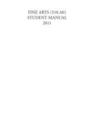 FINE ARTS (510.A0) STUDENT MANUAL 2011 - Dawson College