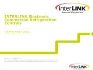 COMMERCIAL REFRIGERATION Eliwell Interlink ECM/L Controls