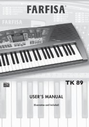 USER'S MANUAL - Con Farfisa il MADE IN ITALY vince