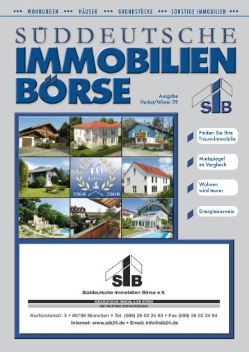 WOHNUNGEN HÃ„USER GRUNDSTÃœCKE SONSTIGE IMMOBILIEN