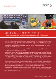 Case Study - Hong Kong Tunnels - Serco