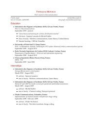 Curriculum Vitae - Laboratoire des signaux et systèmes