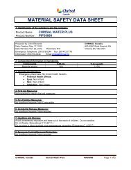 MATERIAL SAFETY DATA SHEET - Chrisal