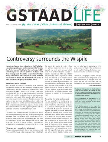 Controversy surrounds the Wispile - GstaadLife print  edition