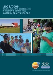 New Zealand Lottery Grants Board Distribution of Funds