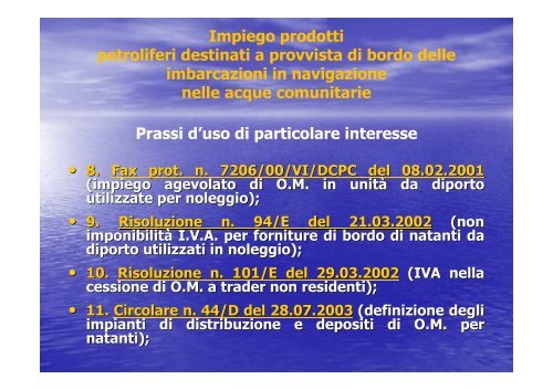 Agevolazioni fiscali a favore della nautica da diporto - Confindustria ...