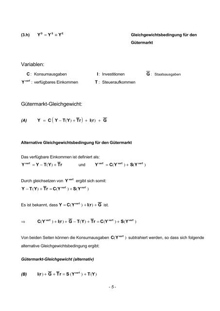 IS-LM-Modell - Skript - am Institut Arbeit und Wirtschaft