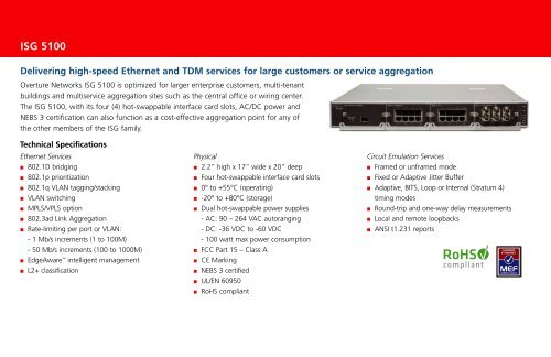 Overview ISG 6000 UTX 8500 UTS 4000 ISG 2x ISG 5100 ISG 2200 ...