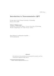 Introduction to Noncommutative QFT - Particle Physics Group